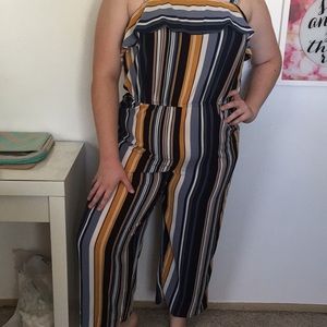 Striped jumpsuit.